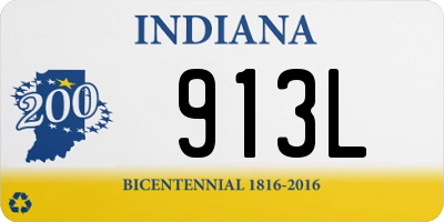 IN license plate 913L