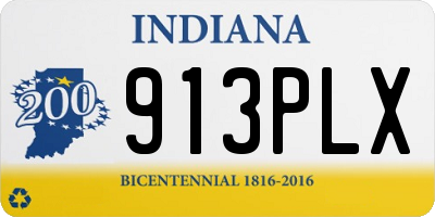 IN license plate 913PLX