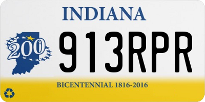 IN license plate 913RPR