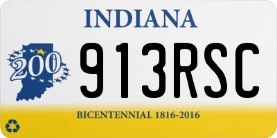 IN license plate 913RSC