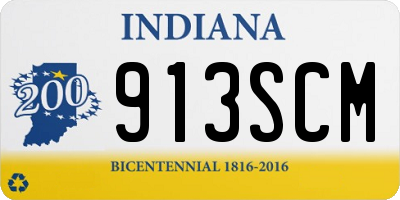 IN license plate 913SCM