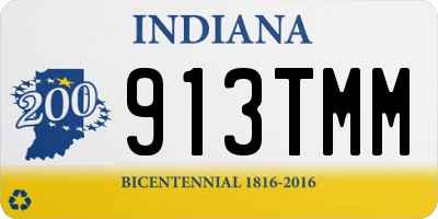 IN license plate 913TMM