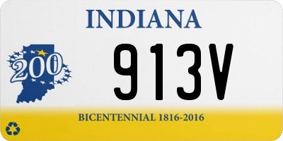 IN license plate 913V