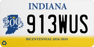 IN license plate 913WUS
