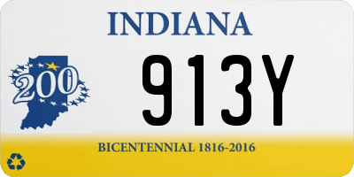 IN license plate 913Y