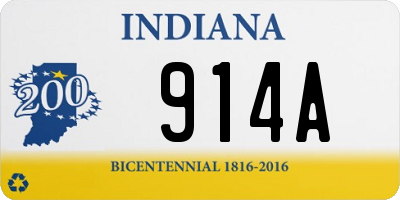 IN license plate 914A