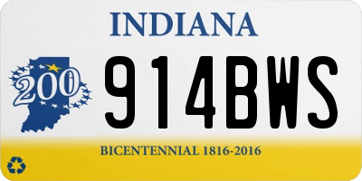 IN license plate 914BWS