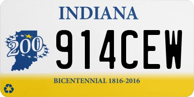IN license plate 914CEW