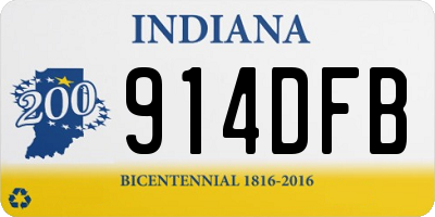 IN license plate 914DFB