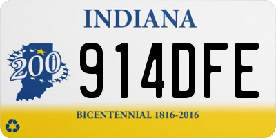 IN license plate 914DFE