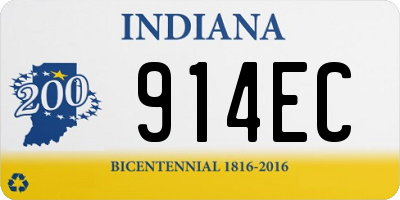 IN license plate 914EC