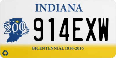 IN license plate 914EXW