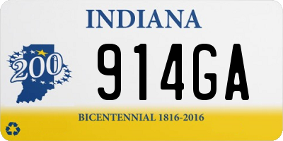 IN license plate 914GA