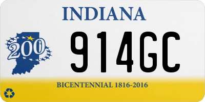 IN license plate 914GC