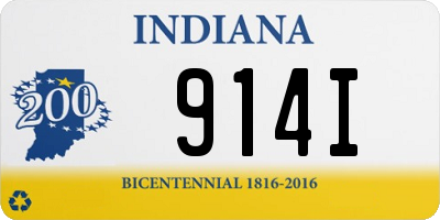 IN license plate 914I
