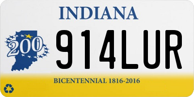 IN license plate 914LUR