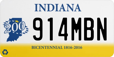 IN license plate 914MBN