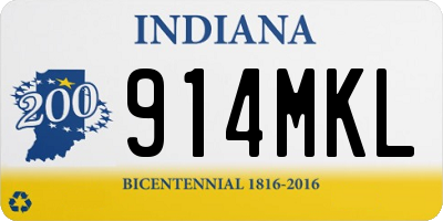 IN license plate 914MKL