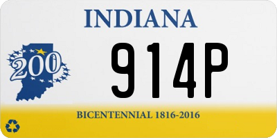 IN license plate 914P