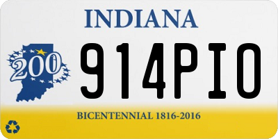 IN license plate 914PIO