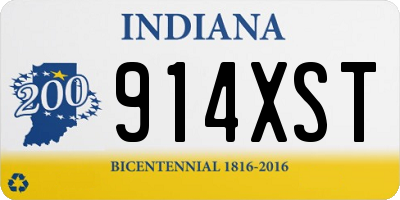 IN license plate 914XST