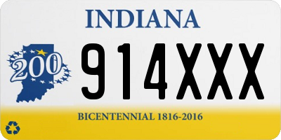 IN license plate 914XXX