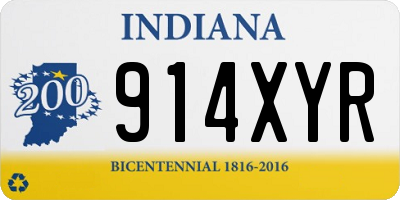 IN license plate 914XYR