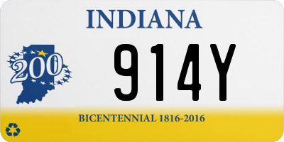 IN license plate 914Y