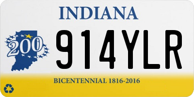 IN license plate 914YLR