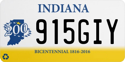 IN license plate 915GIY