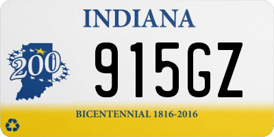 IN license plate 915GZ