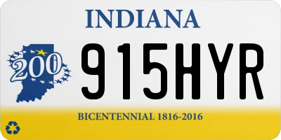 IN license plate 915HYR