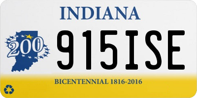 IN license plate 915ISE