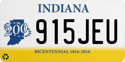 IN license plate 915JEU