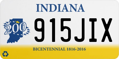 IN license plate 915JIX