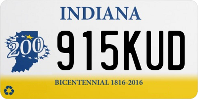 IN license plate 915KUD