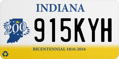IN license plate 915KYH