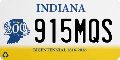IN license plate 915MQS