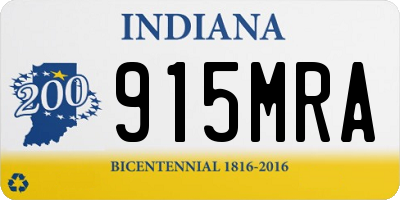 IN license plate 915MRA