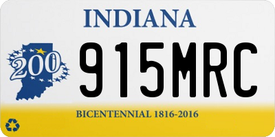 IN license plate 915MRC