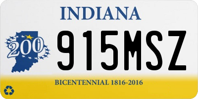 IN license plate 915MSZ