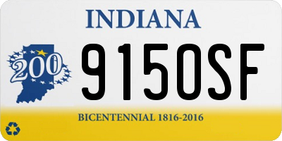 IN license plate 915OSF
