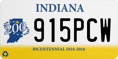 IN license plate 915PCW