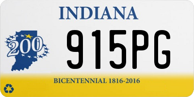 IN license plate 915PG