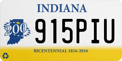 IN license plate 915PIU