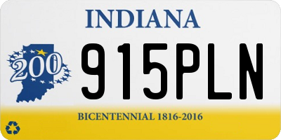 IN license plate 915PLN