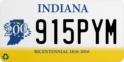 IN license plate 915PYM