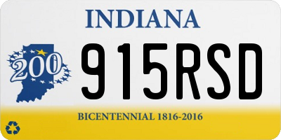 IN license plate 915RSD
