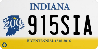 IN license plate 915SIA