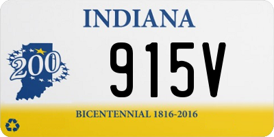 IN license plate 915V